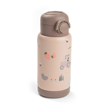 <tc>Done by Deer</tc> Thermos-flaske med sugerør, Tiny Farm Powder, 340 ml
