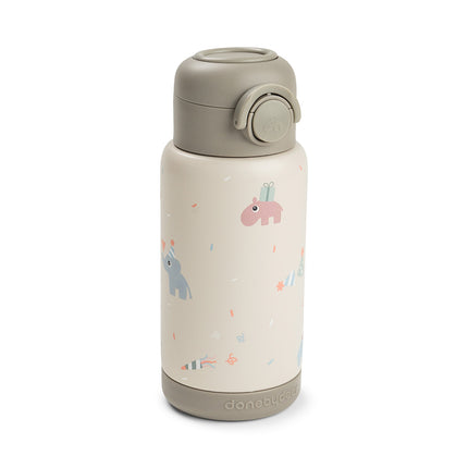 <tc>Done by Deer</tc> Thermos-flaske med sugerør, Celebration Sand, 340 ml