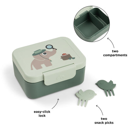 <tc>Done by Deer</tc> Madkasse inkl. snackpinde Tiny Trails Green