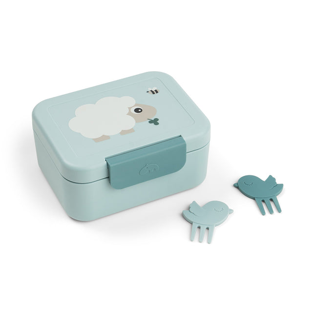 <tc>Done by Deer</tc> Madkasse inkl. snackpinde Tiny Farm Blue
