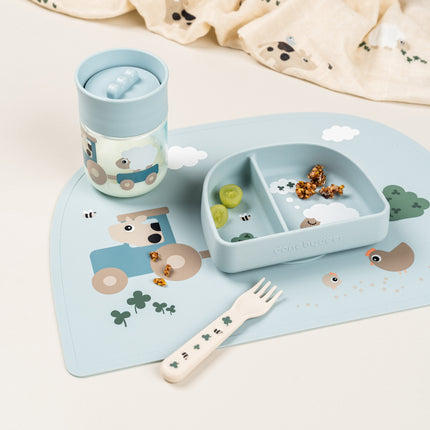 <tc>Done by Deer</tc> Træningskrus 360 grader Tiny Farm Blue