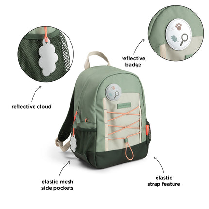<tc>Done By Deer</tc> Rygsæk Tiny Trails Green 13L