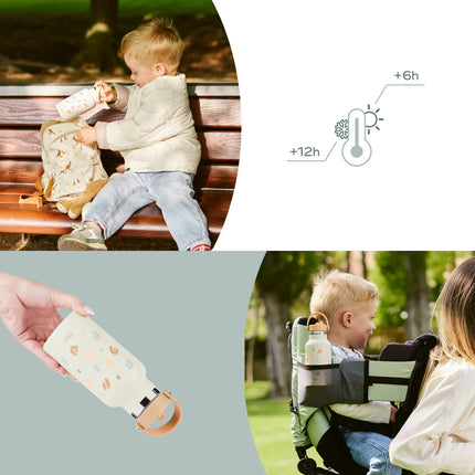 <tc>Babymoov</tc> Little Explorer isoleret drikkedunk i rustfrit stål, farve: elfenben