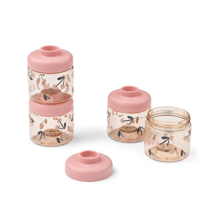 <tc>Liewood</tc> Opbevaringsbægre Dominique Tritan Cherry heart/Rosey 100 ml, 4 stk.