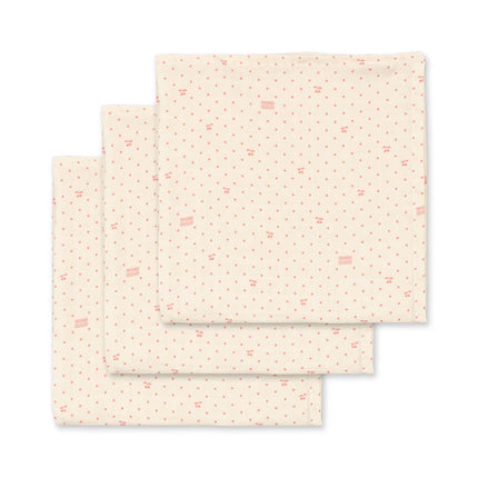 Konges Sløjd Hydrofiele Doek Gots Cherry Dot 3St
