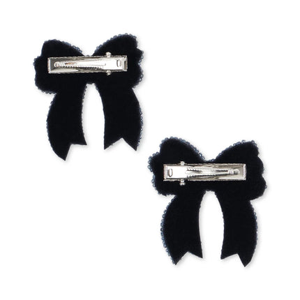 Konges Sløjd Haarspeldje Baby Sequin Bow Navy 2St