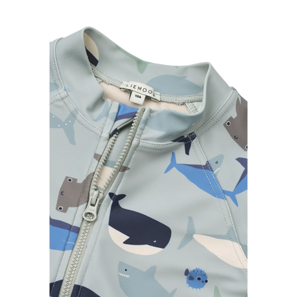 Liewood Badedragt til børn Max Shark / Dove Blue