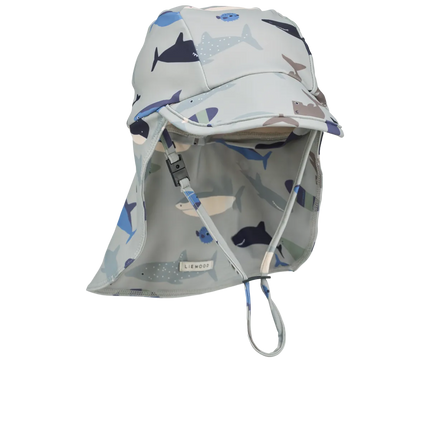 Liewood Solhat Baby Shark / Dove Blue