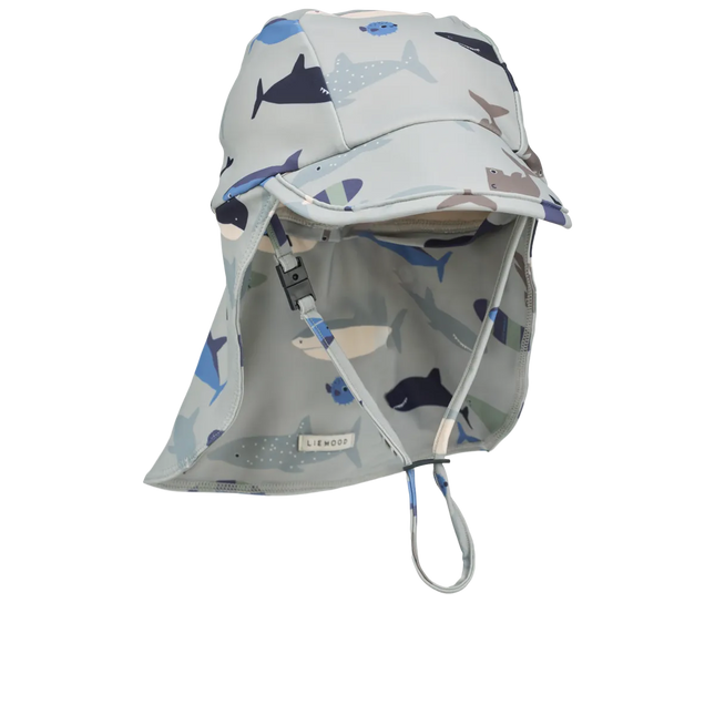 Liewood Solhat Baby Shark / Dove Blue