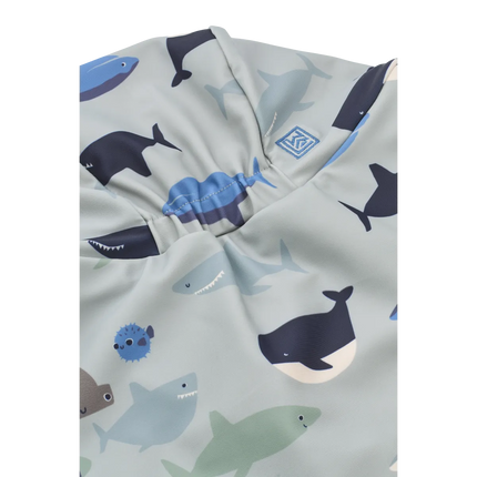 Liewood Solhat Baby Shark / Dove Blue
