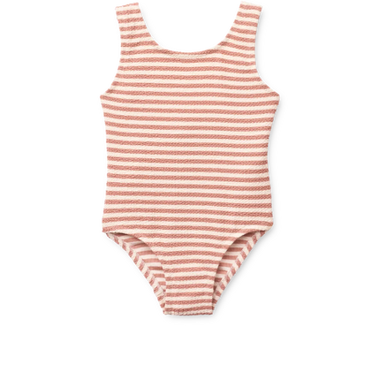 Liewood Badedragt til børn, Bianco Stripe, Coral Blush / Crème De La Crème