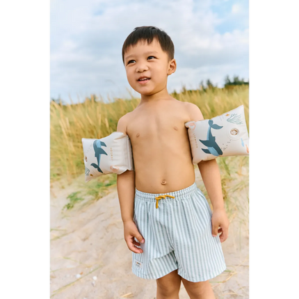 Liewood Badeshorts til børn, Duke Stripe, Peppermint / Crisp White