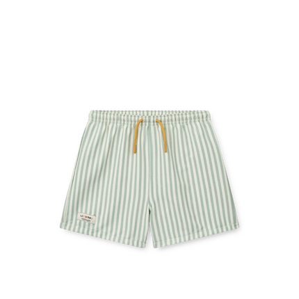 Liewood Badeshorts til børn, Duke Stripe, Peppermint / Crisp White