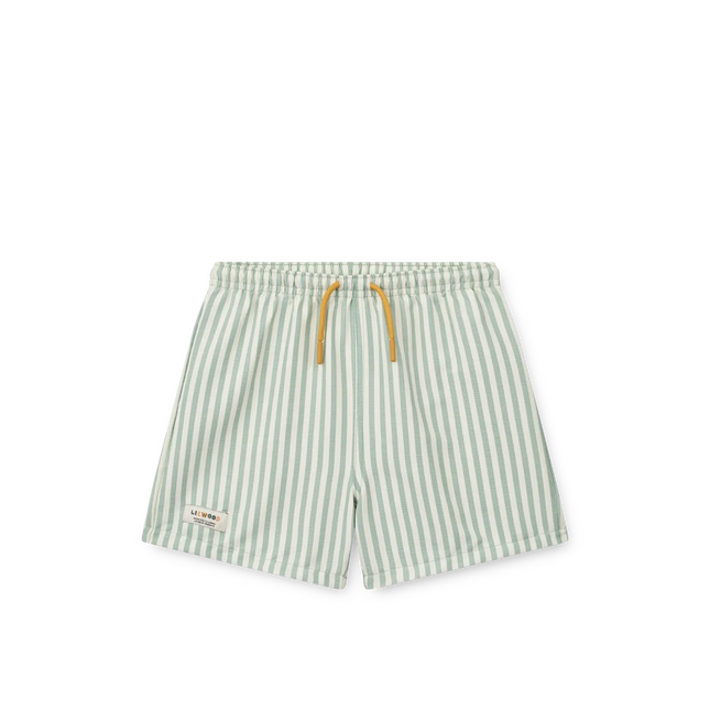 Liewood Badeshorts til børn, Duke Stripe, Peppermint / Crisp White