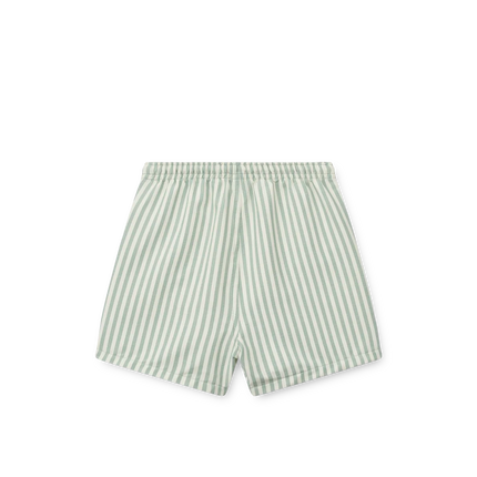 Liewood Badeshorts til børn, Duke Stripe, Peppermint / Crisp White