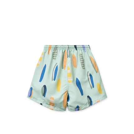 Liewood Badeshorts til børn Duke Boards / Light Peppermint