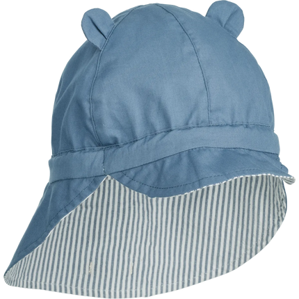 Liewood Solhat til baby, Gorm, vendbar, Blue Wave / Crème De La Crème