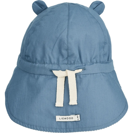 Liewood Solhat til baby, Gorm, vendbar, Blue Wave / Crème De La Crème