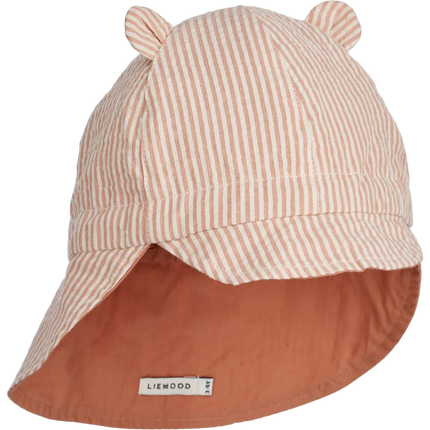Liewood Baby Gorm solhat, vendbar, stribet, Tuscany Rose / Sandy
