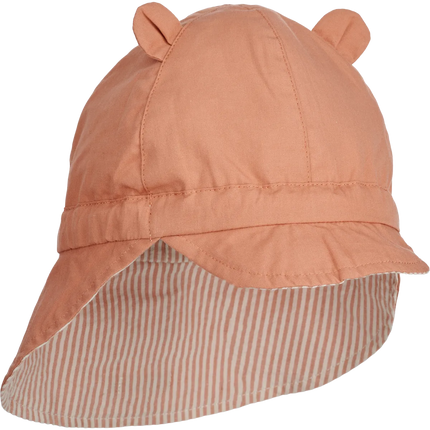 Liewood Baby Gorm solhat, vendbar, stribet, Tuscany Rose / Sandy