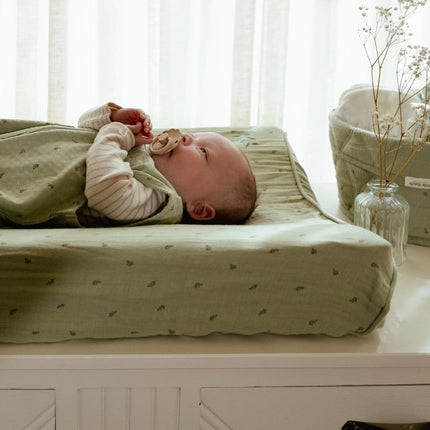 Little Dutch Aankleedkussenhoes Pure Sage koop je bij Babywinkel