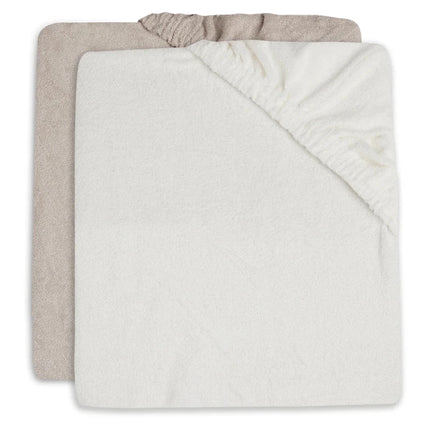 Aankleedkussenhoes Set 2 - Pack – Zachte Badstof Ivory koop je bij Babywinkel