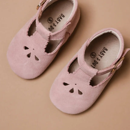 Baby Dutch Baby Schoentjes Evi Roze Suede koop je bij Babywinkel