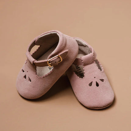 Baby Dutch Baby Schoentjes Evi Roze Suede koop je bij Babywinkel