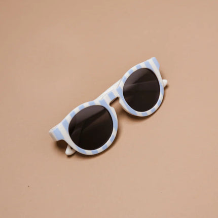 Baby Dutch Baby Zonnebril Retro Blue Stripe koop je bij Babywinkel