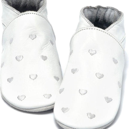 Baby Dutch Babyschoentjes Wit Hartjes koop je bij Babywinkel