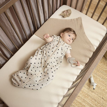 Meyco Slaapzak Baby Zomer Sweet Heart Soft Sand/Black koop je bij Babywinkel