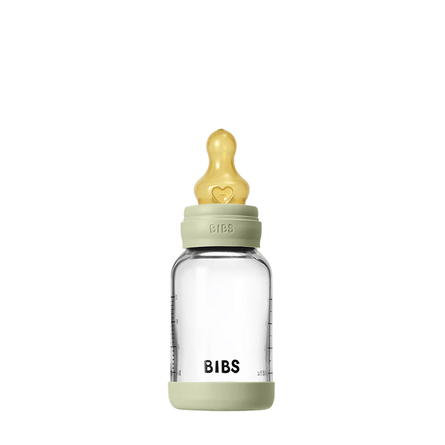 BIBS Babyfles Glass Latex Salie 120Ml koop je bij Babywinkel