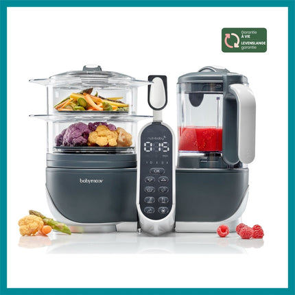 Babymoov Keukenmachine Nutribaby (+) Industrial Grey koop je bij Babywinkel