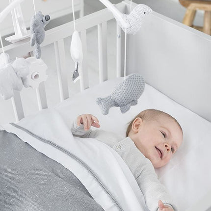 Baby's Only Ledikantdeken Soft Sparkle Melee Zilvergrijs koop je bij Babywinkel