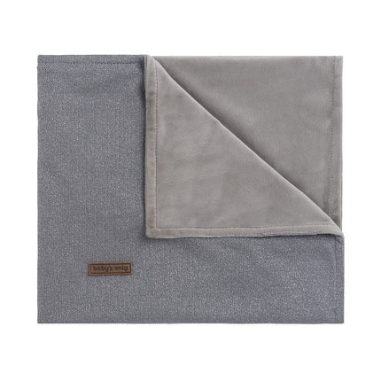 Baby's Only Ledikantdeken Soft Sparkle Melee Zilvergrijs koop je bij Babywinkel