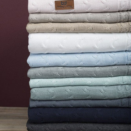 Baby's Only Wiegdeken Cable Antraciet koop je bij Babywinkel