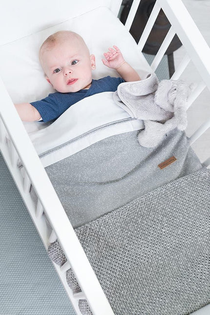 Baby's Only Wiegdeken Soft Sparkle Melee Zilvergrijs koop je bij Babywinkel
