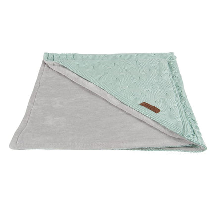 Baby's Only Wikkeldeken Baby Chenille Cable Mint koop je bij Babywinkel