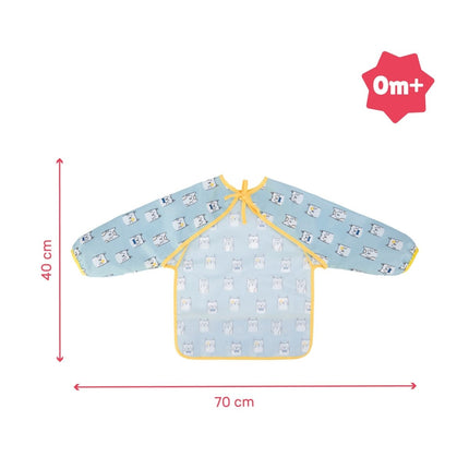 Badabulle Slabbetje Lange Mouwen Blauw koop je bij Babywinkel