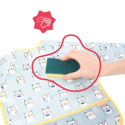 Badabulle Slabbetje Lange Mouwen Blauw koop je bij Babywinkel