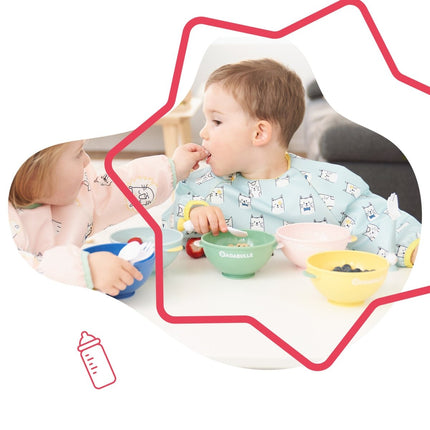 Badabulle Slabbetje Lange Mouwen Blauw koop je bij Babywinkel