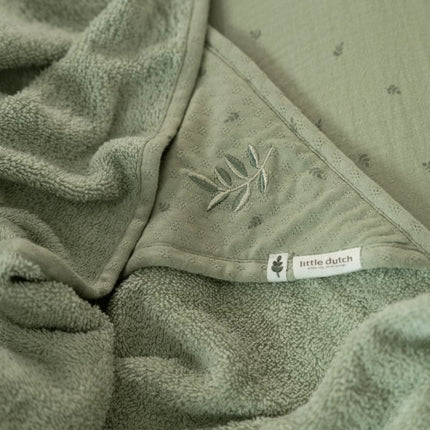 Little Dutch Badcape Baby Pure Sage 100Cm koop je bij Babywinkel
