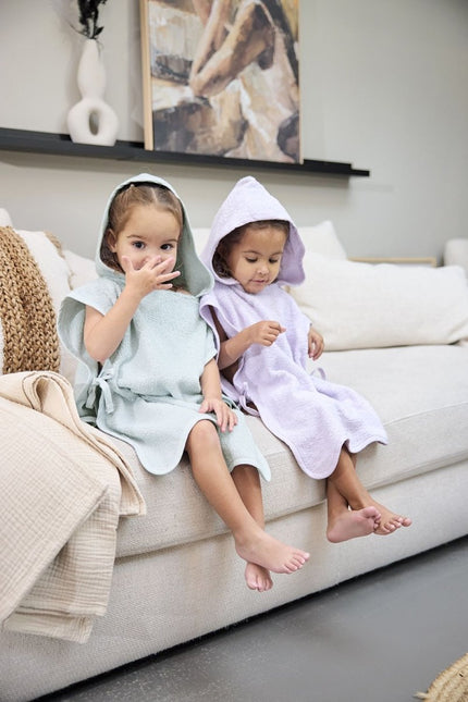 Meyco Badponcho Wavy Soft Lavender 1 - 3 Jaar koop je bij Babywinkel