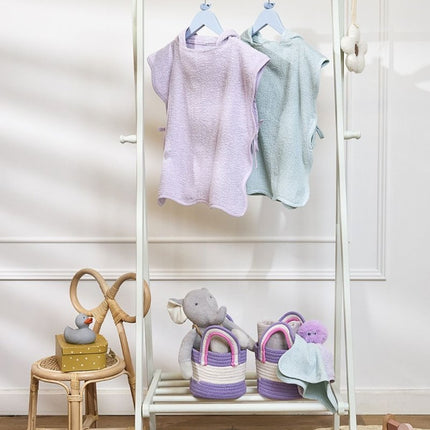 Meyco Badponcho Wavy Soft Lavender 1 - 3 Jaar koop je bij Babywinkel