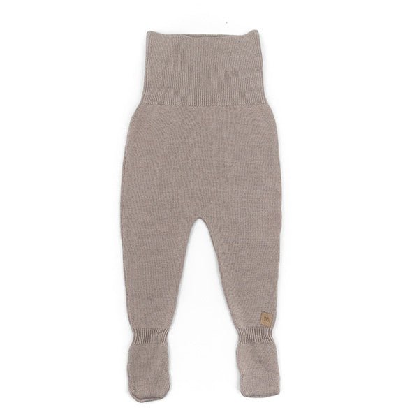 Bamboom Baby Broekje Met Voetjes Knitted Camel koop je bij Babywinkel