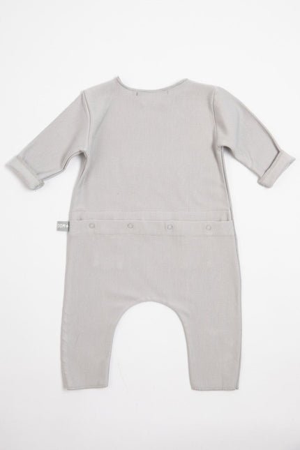Bamboom Baby Jumpsuit Grijs/Ivoor koop je bij Babywinkel
