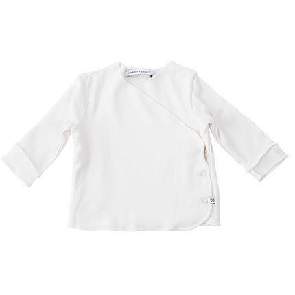 Bamboom Baby Shirt Lange Mouw Overslag 1M Wit koop je bij Babywinkel