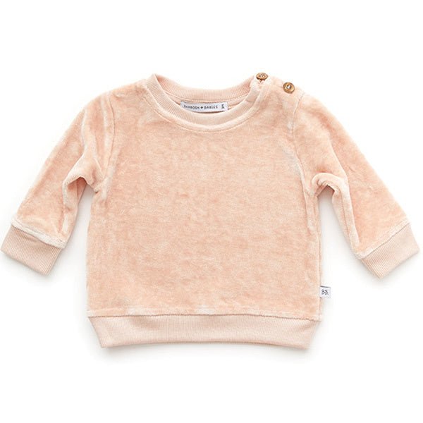Bamboom Baby Shirt Lange Mouw Velvet Roze 50 - 56 koop je bij Babywinkel