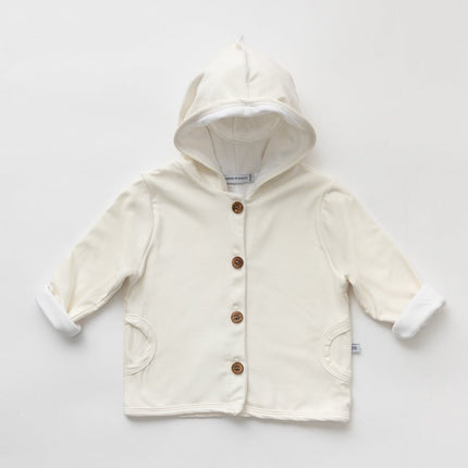 Bamboom Baby Vestje Met Capuchon Creme koop je bij Babywinkel