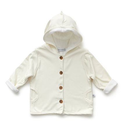 Bamboom Baby Vestje Met Capuchon Creme koop je bij Babywinkel